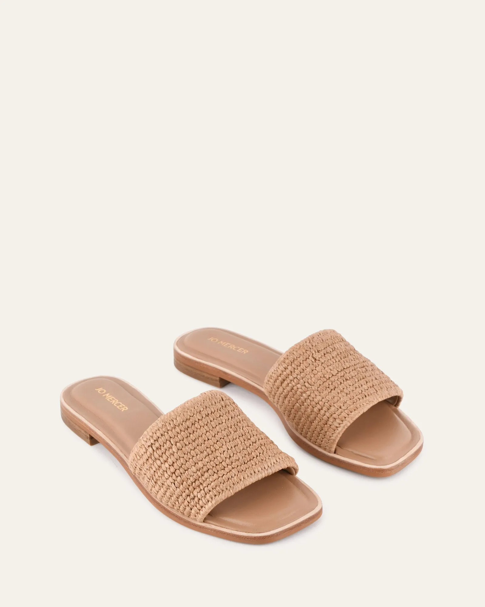 PICASSO FLAT SLIDE TAN RAFFIA Jo Mercer