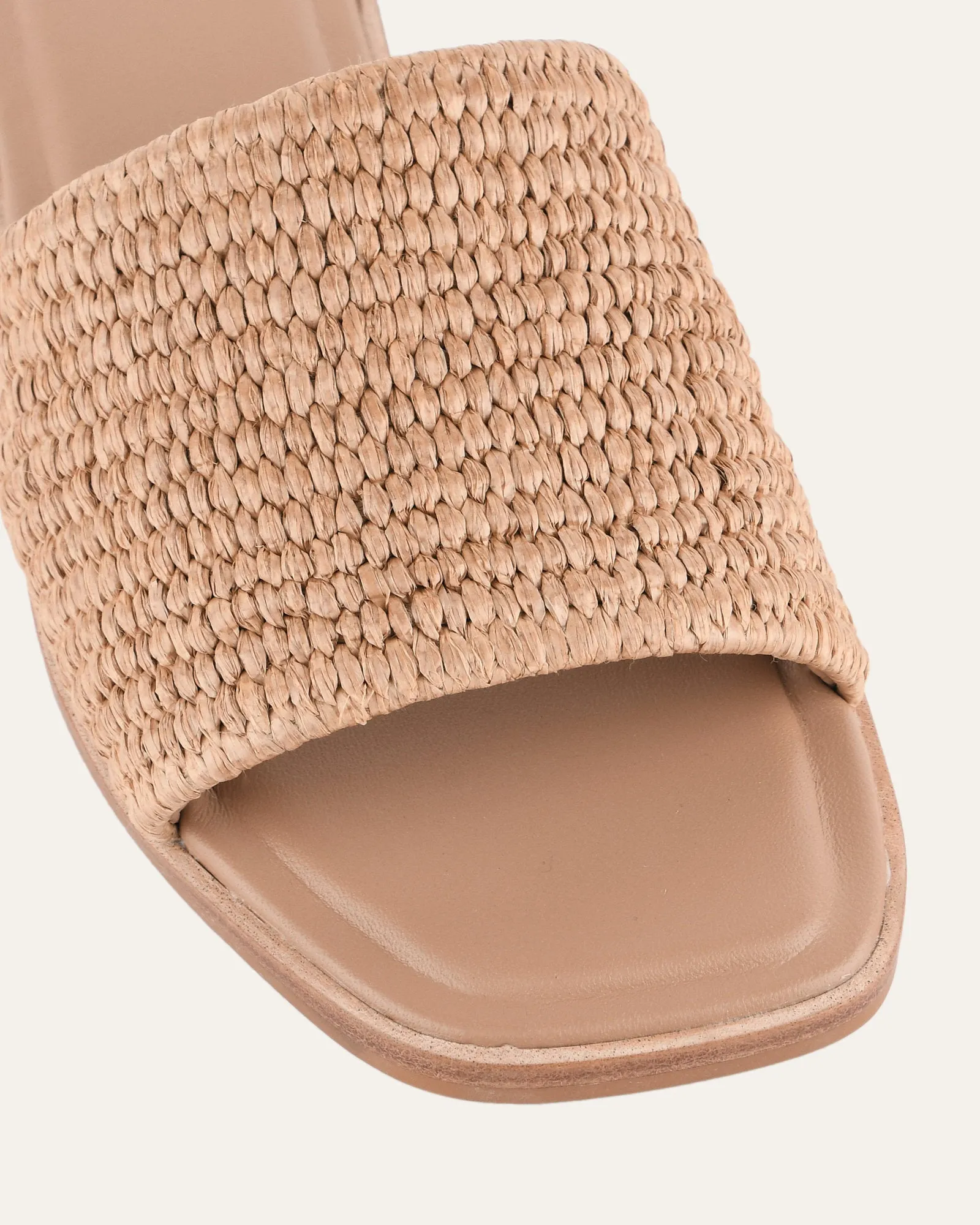 PICASSO FLAT SLIDE TAN RAFFIA Jo Mercer