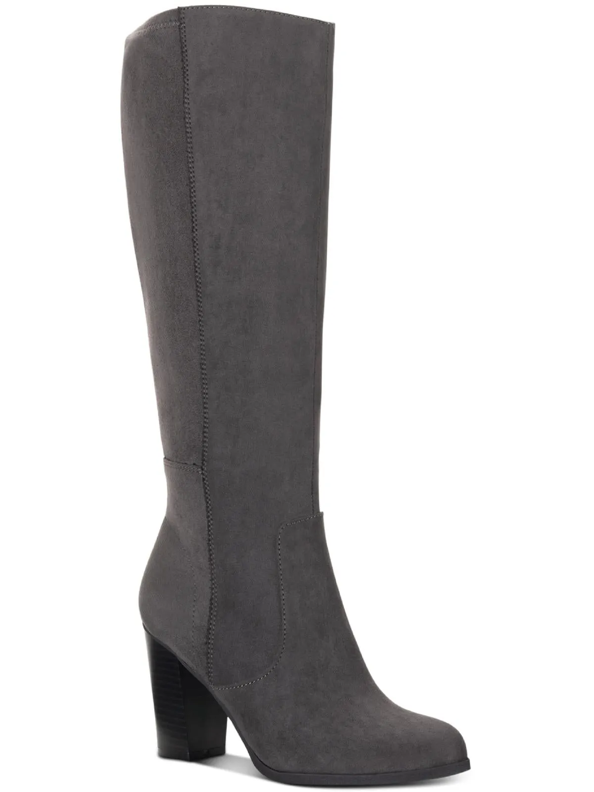 Reformation Addyy Womens Faux Suede Block Heel Knee-High Boots