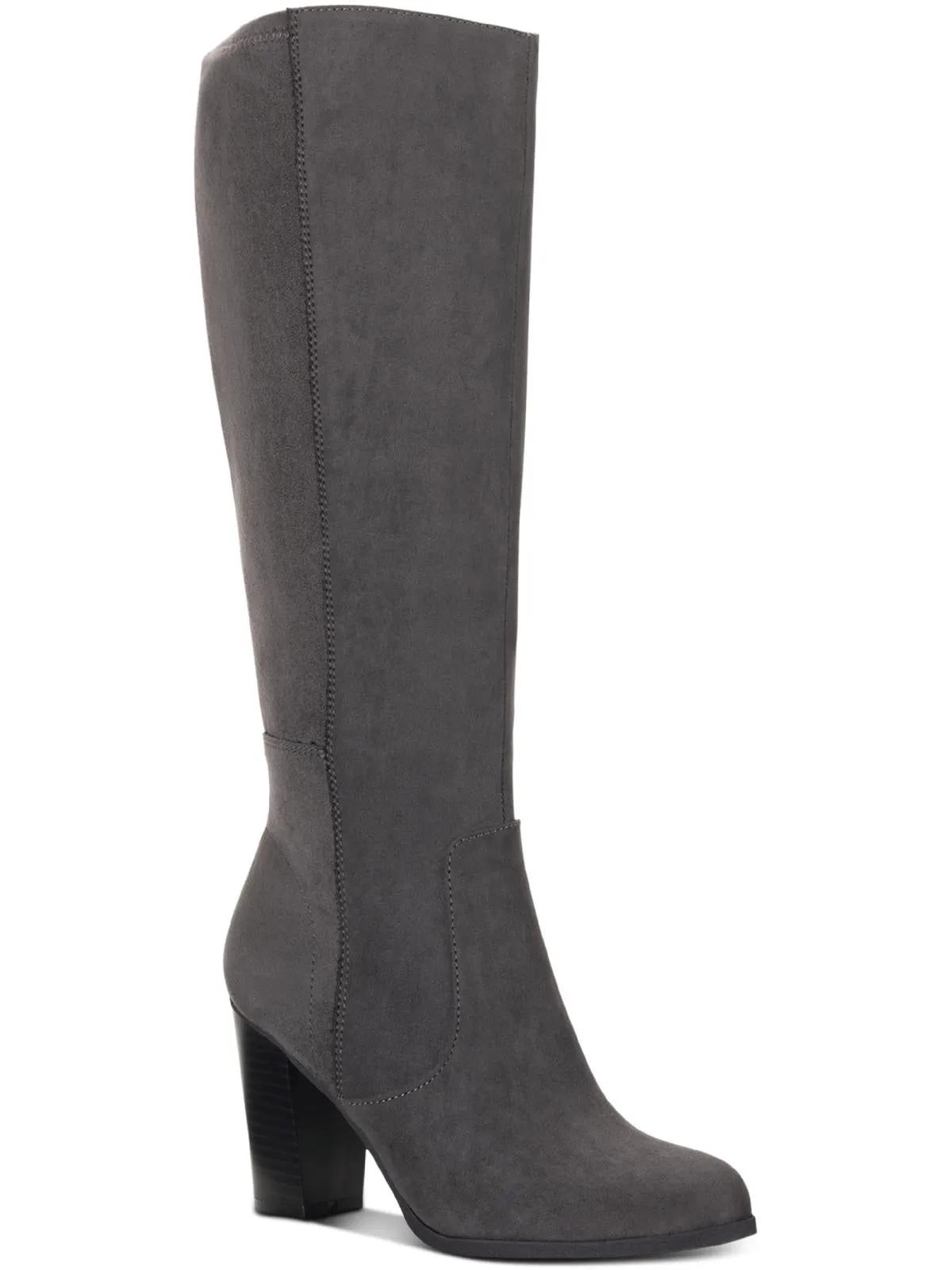Reformation Addyy Womens Faux Suede Block Heel Knee-High Boots