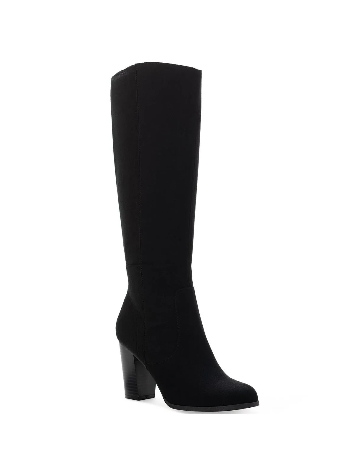 Reformation Addyy Womens Faux Suede Block Heel Knee-High Boots