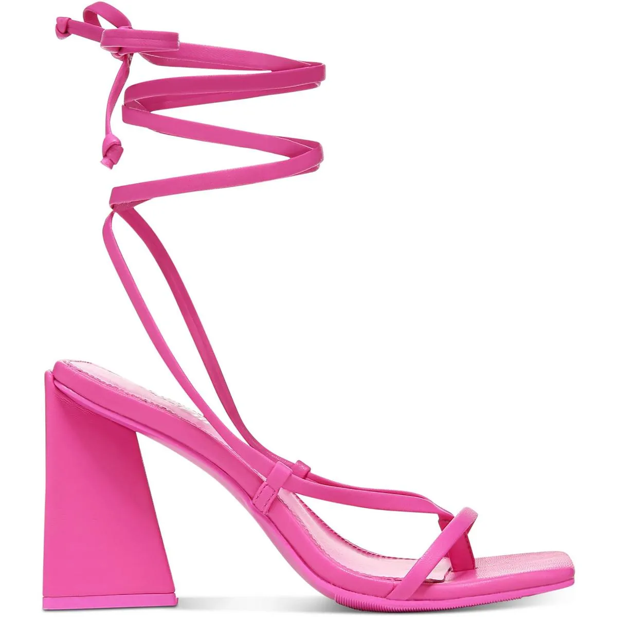Reformation Alana Womens Faux Leather Ankle Tie Slingback Sandals