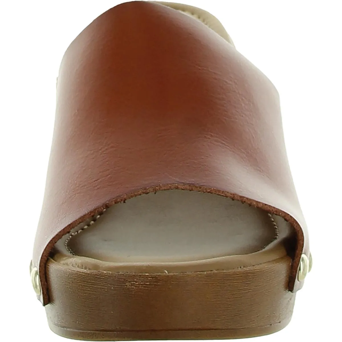 Reformation Alina Womens Faux Leather Studded Mule Sandals
