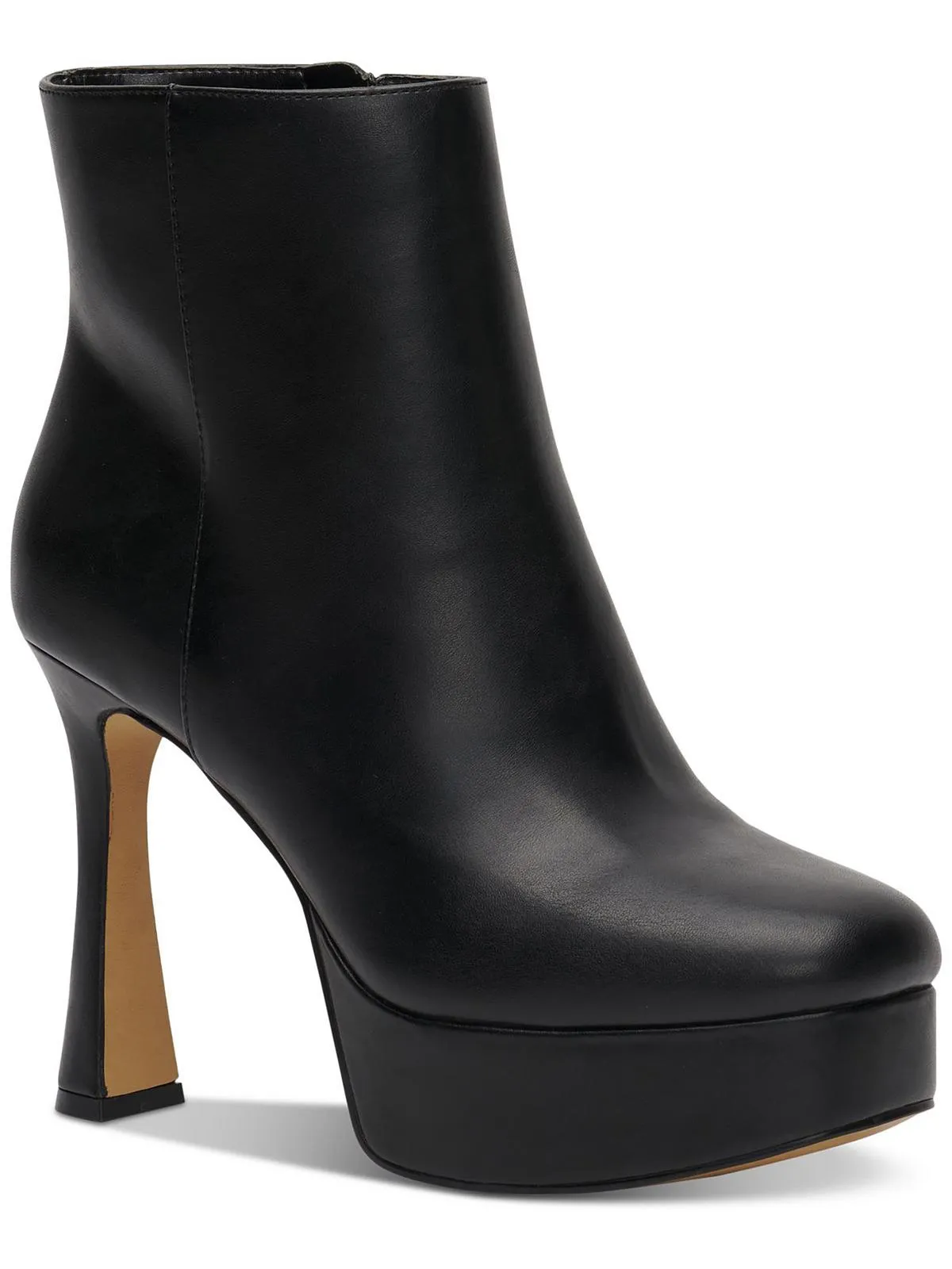 Reformation Alize Womens Faux Leather Zipper Booties