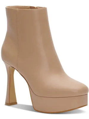 Reformation Alize Womens Faux Leather Zipper Booties