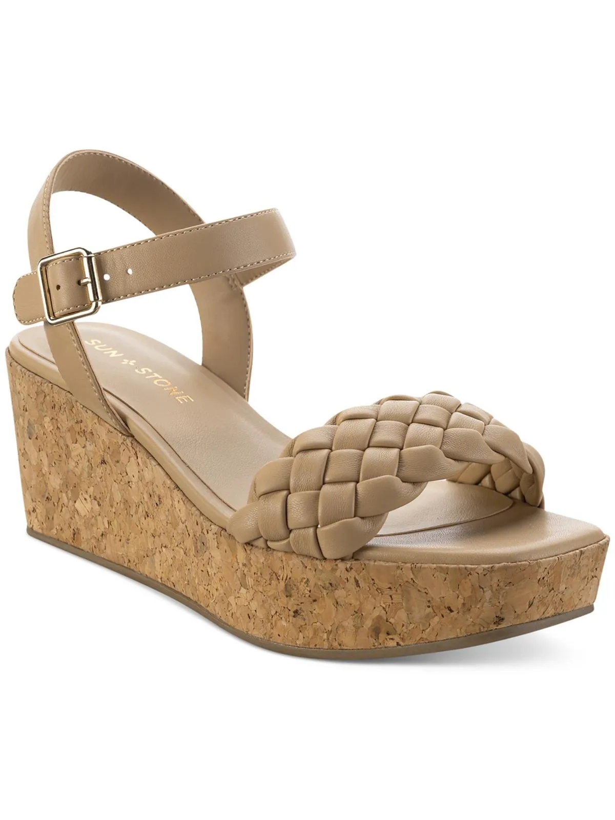 Reformation Allvina Womens Faux Leather Adjustable Wedge Sandals