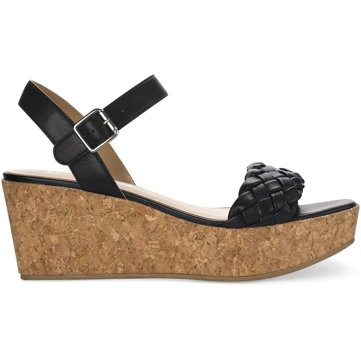 Reformation Allvina Womens Faux Leather Adjustable Wedge Sandals