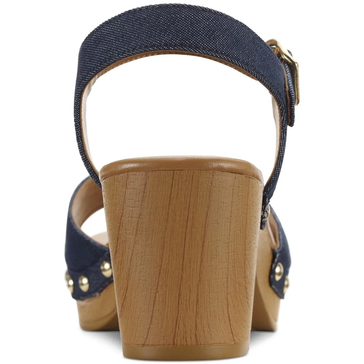 Reformation Anddreas Womens Faux Leather Clog Heel Sandals