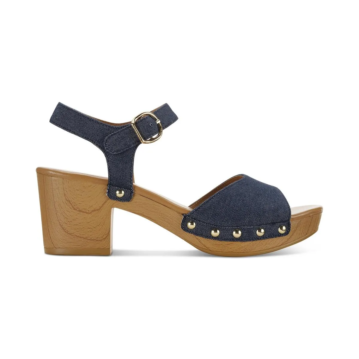 Reformation Anddreas Womens Faux Leather Clog Heel Sandals