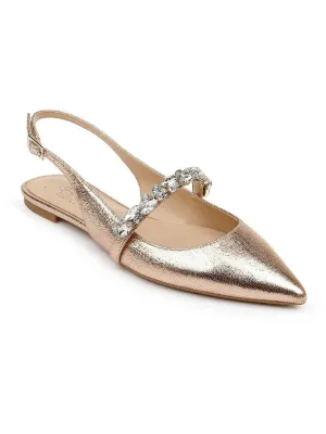 Reformation Bambi Womens Faux Leather Pointed Toe Slingbacks