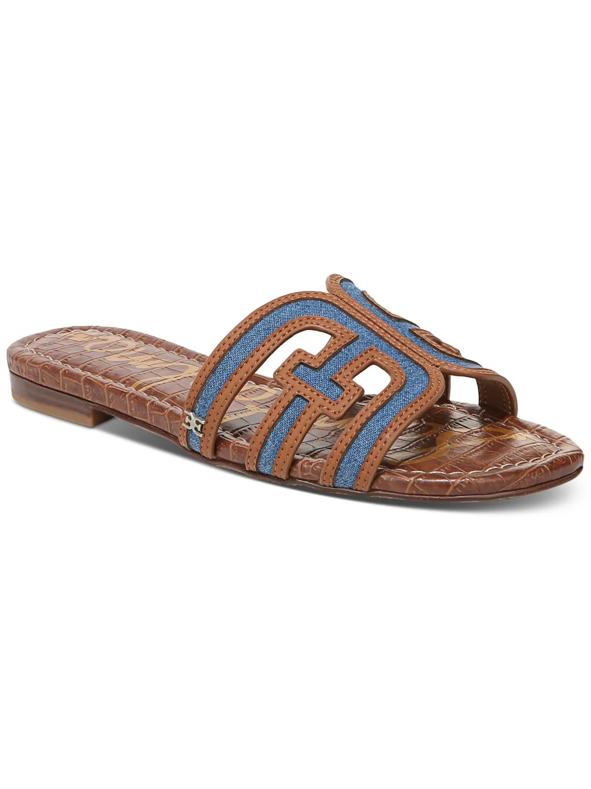 Reformation Bay Womens Cut-Out Slip On Slide Sandals