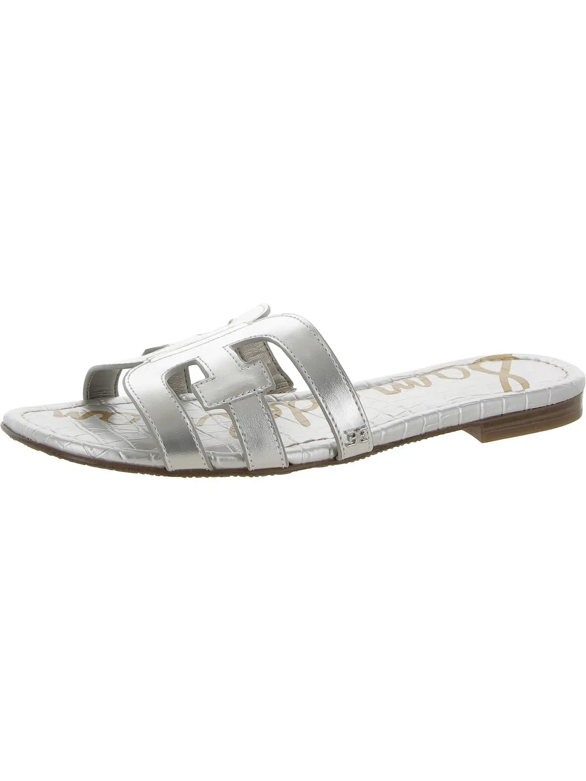 Reformation Bay Womens Cut-Out Slip On Slide Sandals