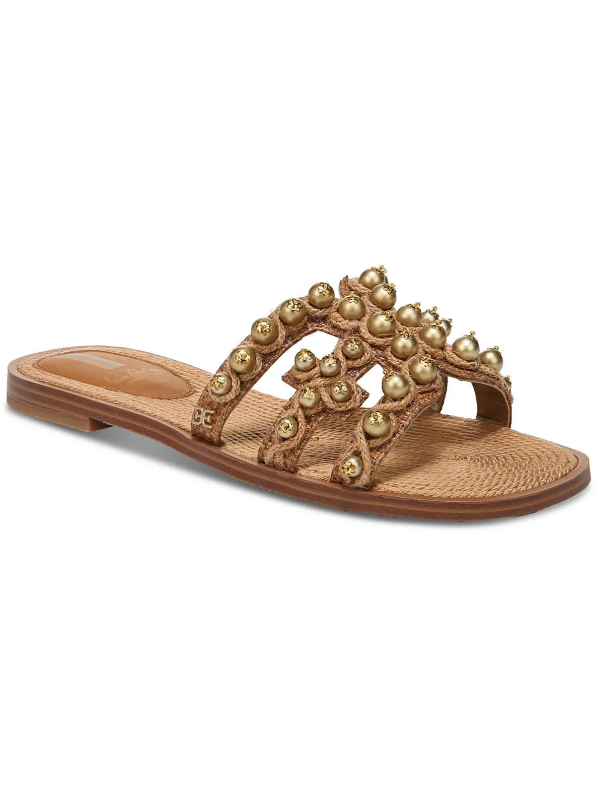 Reformation Bay Womens Cut-Out Slip On Slide Sandals