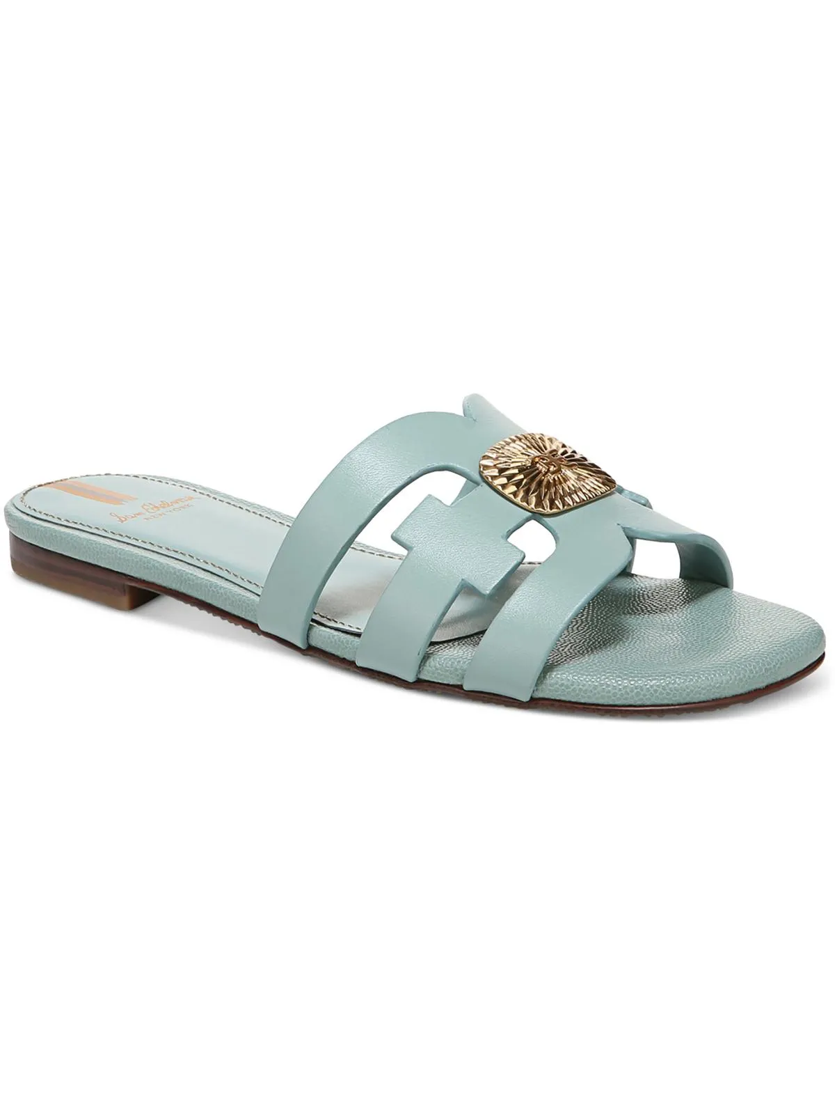 Reformation Bay Womens Cut-Out Slip On Slide Sandals