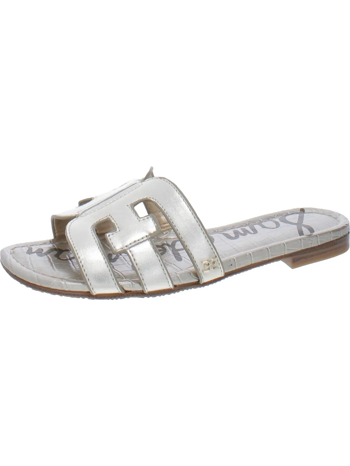 Reformation Bay Womens Cut-Out Slip On Slide Sandals