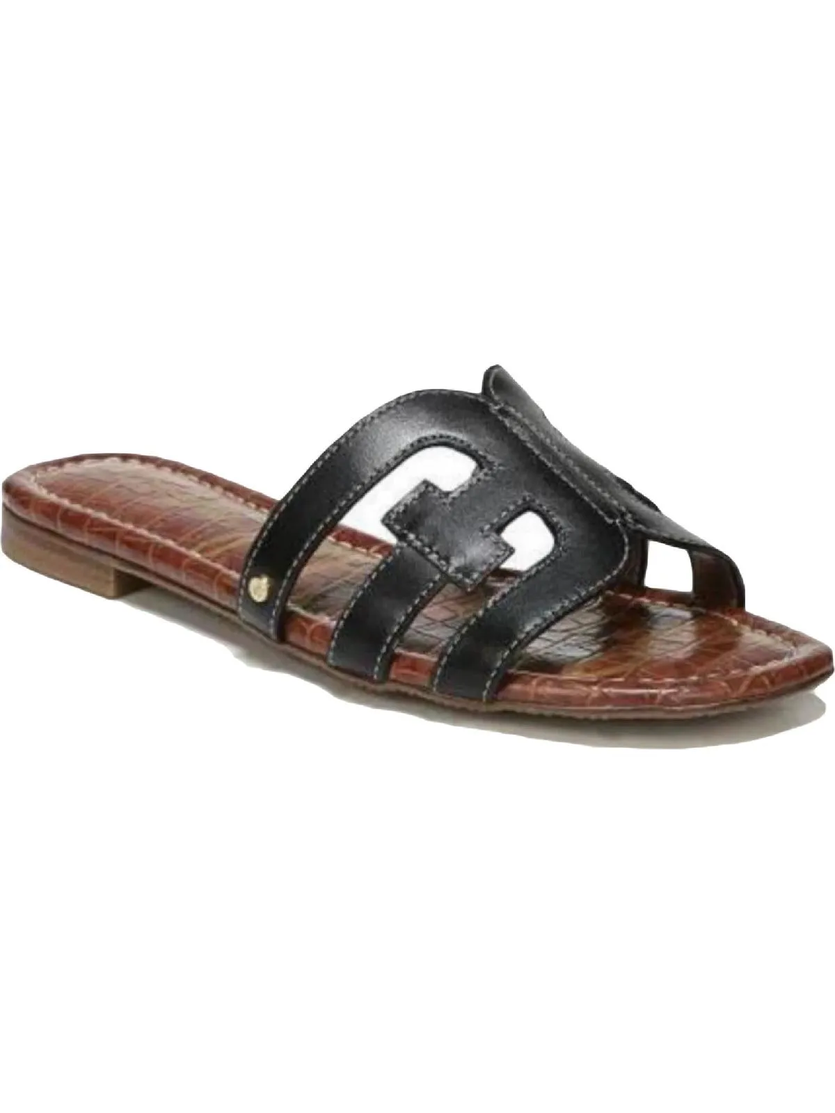 Reformation Bay Womens Cut-Out Slip On Slide Sandals