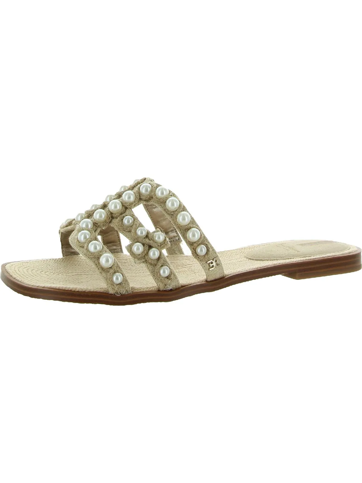 Reformation Bay Womens Cut-Out Slip On Slide Sandals