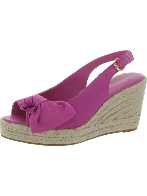 Reformation Bettina Womens Peep-Toe Slingback Wedge Sandals