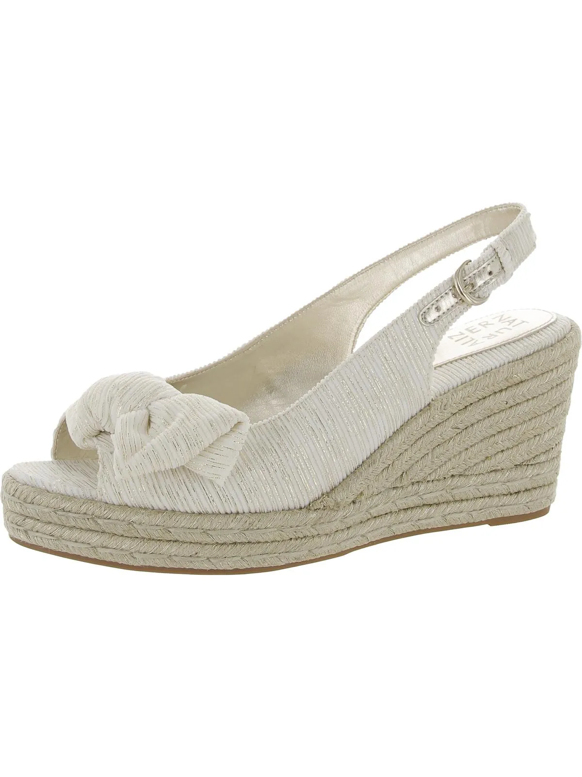 Reformation Bettina Womens Peep-Toe Slingback Wedge Sandals