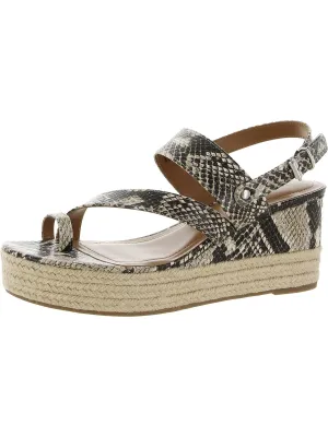 Reformation Bettyy Womens Animal Print Espadrille Wedge Sandals