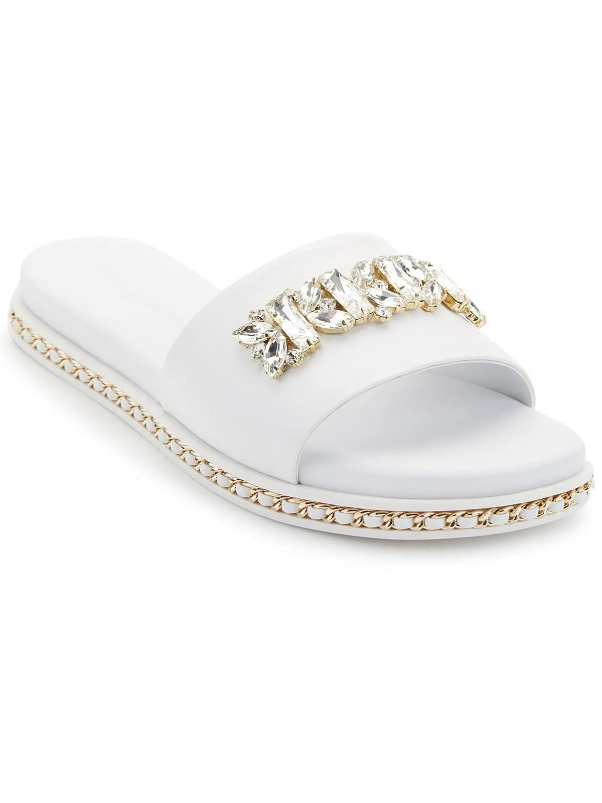 Reformation Bijou Womens Flats Embellished Flip-Flops