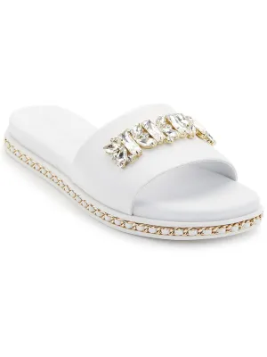 Reformation Bijou Womens Flats Embellished Flip-Flops