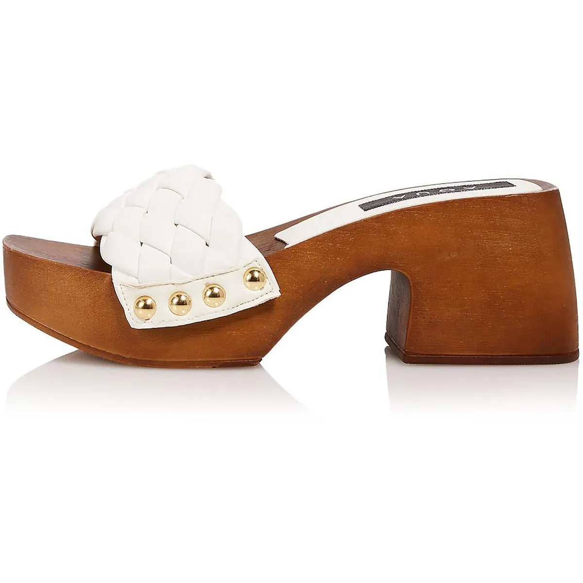 Reformation Boho Womens Woven Faux Leather Platform Sandals