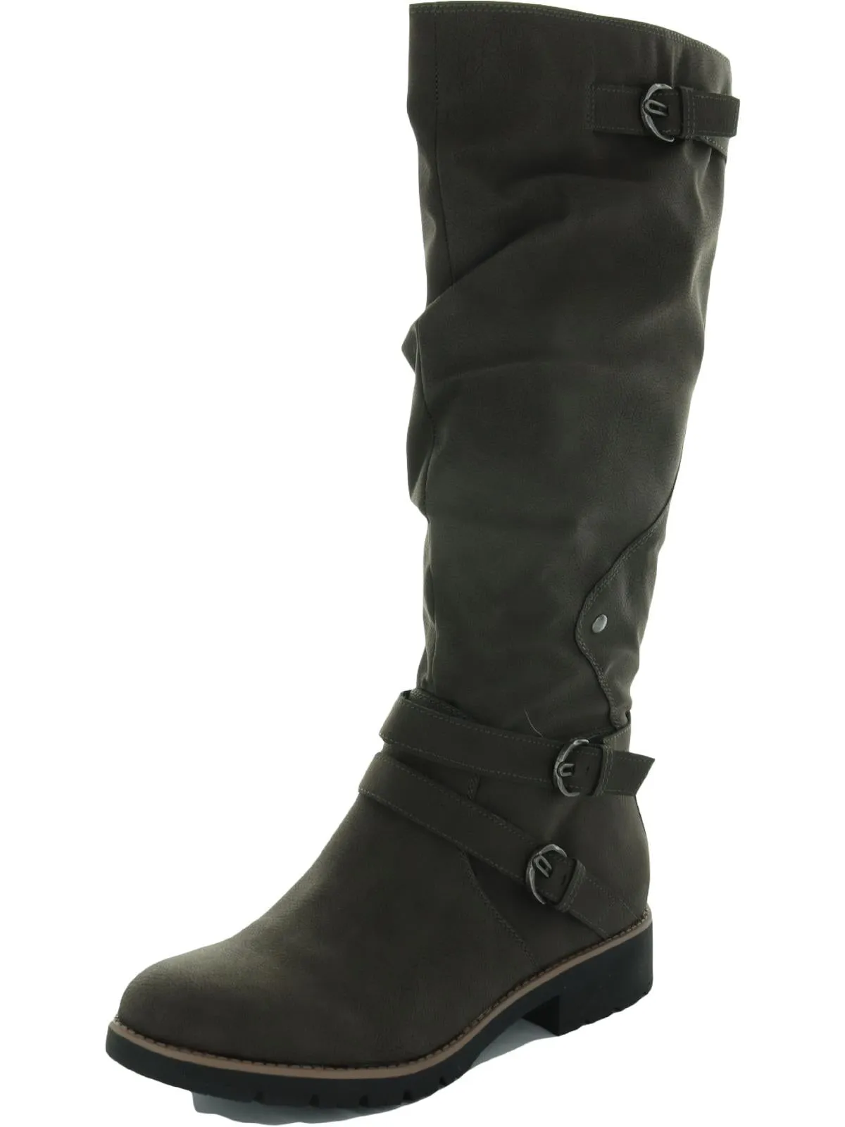 Reformation Brinley Womens Faux Leather Tall Knee-High Boots