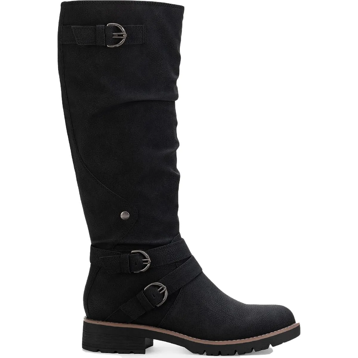 Reformation Brinley Womens Faux Leather Tall Knee-High Boots