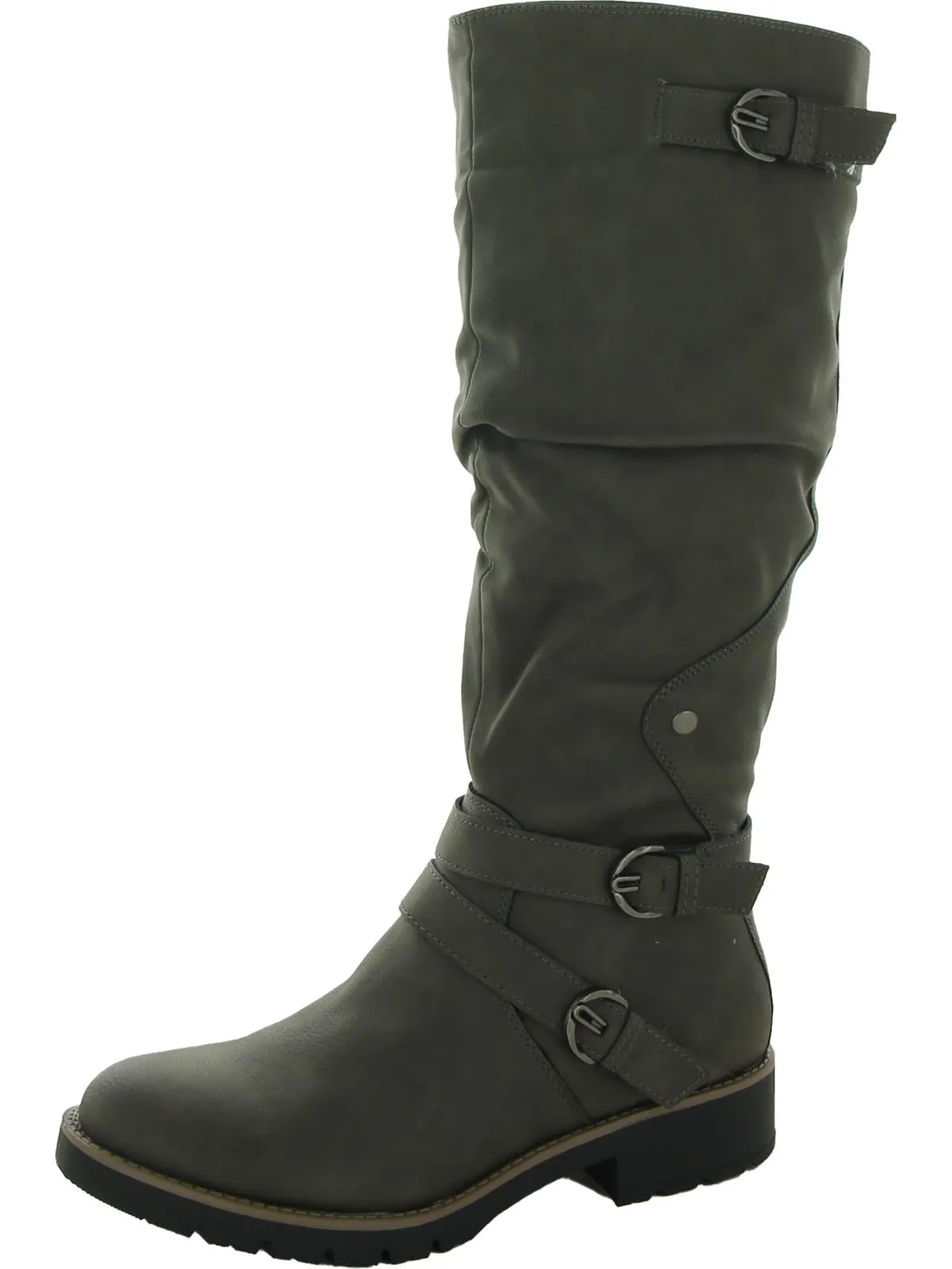 Reformation Brinley Womens Faux Leather Tall Knee-High Boots