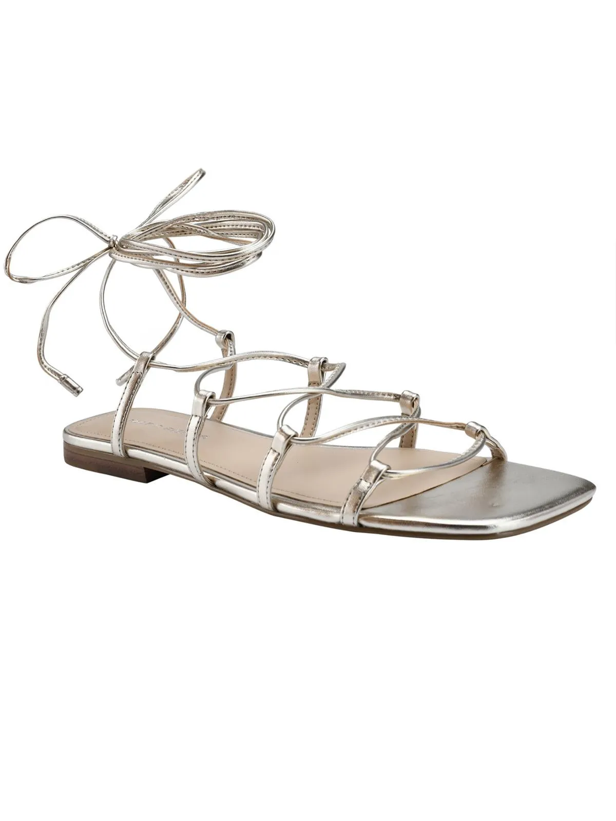 Reformation Calivia Womens Faux Leather Ankle Strap Gladiator Sandals