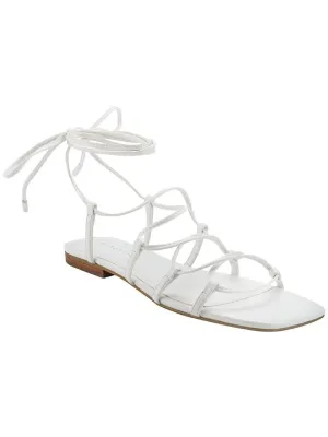 Reformation Calivia Womens Faux Leather Ankle Strap Gladiator Sandals