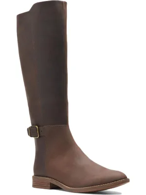 Reformation Camzin Branch Womens Leather Almond Toe Knee-High Boots