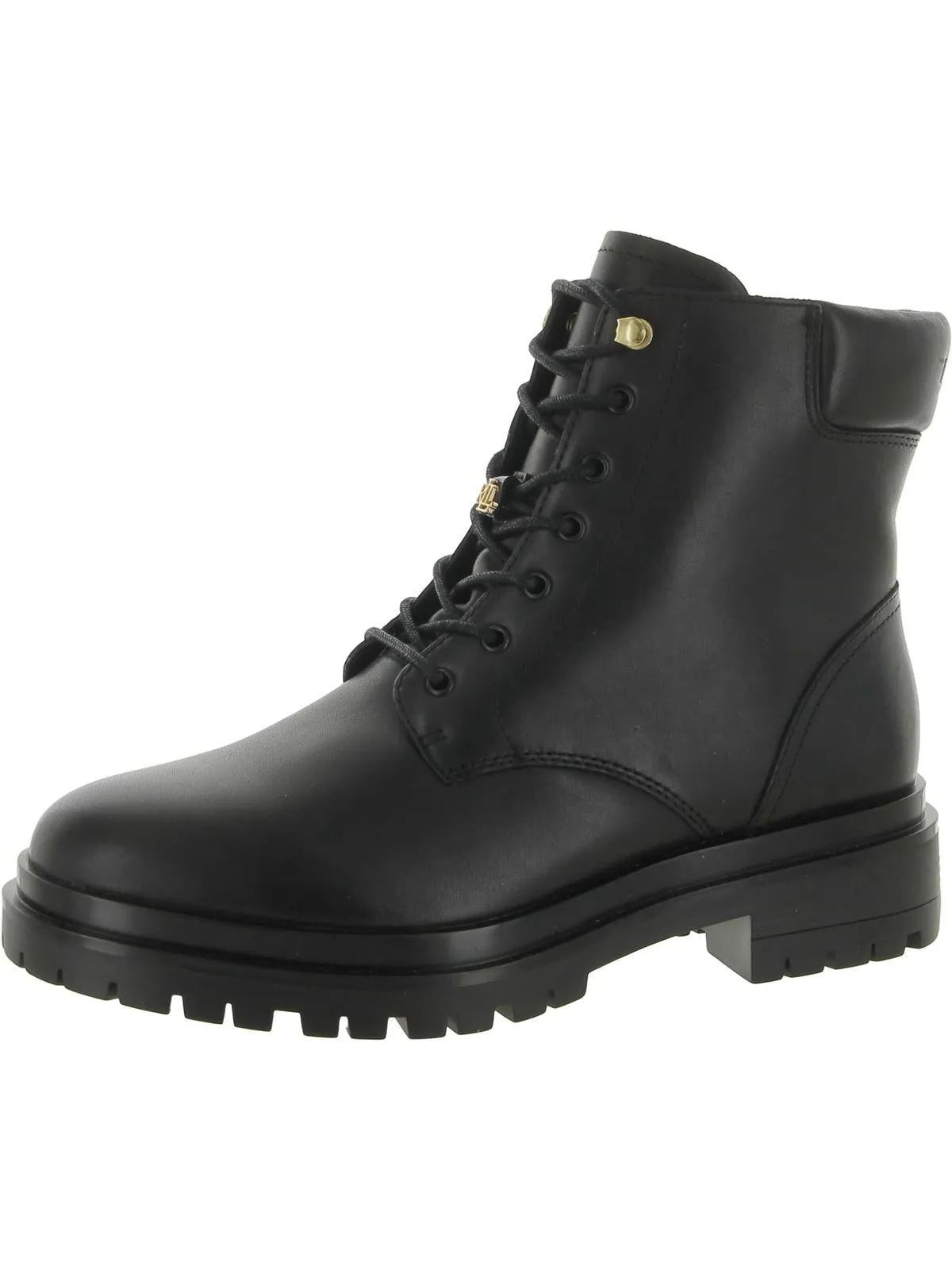 Reformation Carlee Womens Suede Shearling Combat & Lace-up Boots