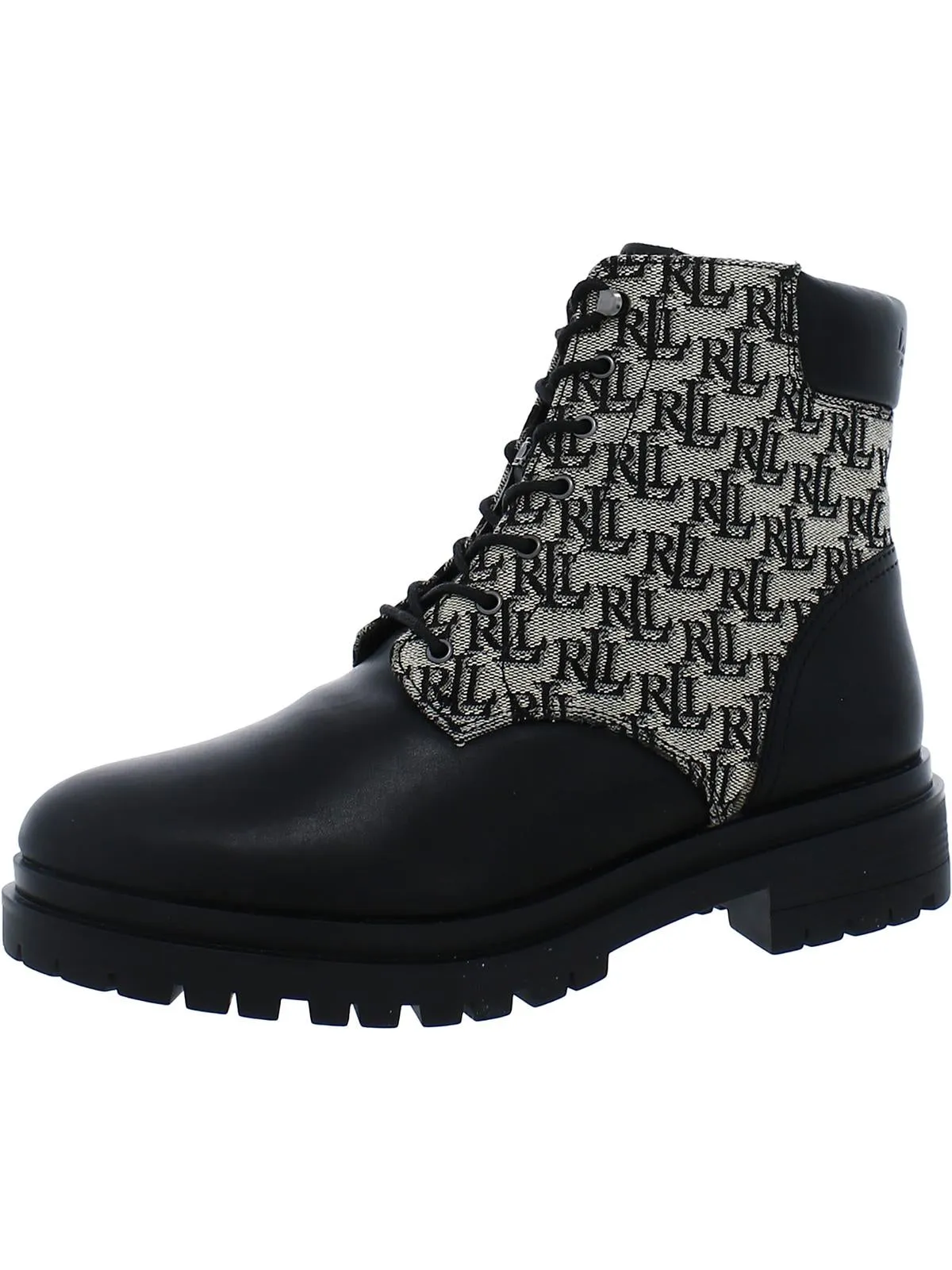 Reformation Carlee Womens Suede Shearling Combat & Lace-up Boots