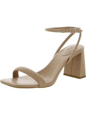 Reformation Caymi Womens Faux Leather Ankle Strap Heels