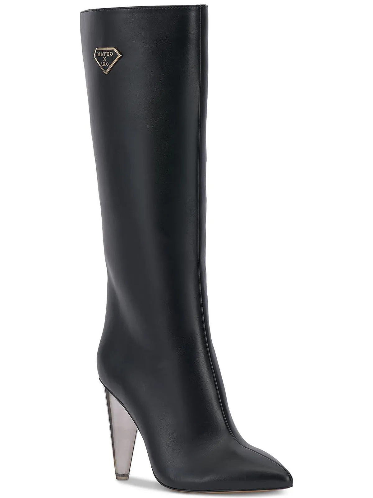 Reformation Charlotte Womens Faux leather Side Zip Knee-High Boots