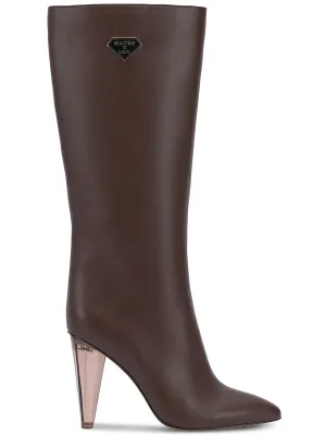 Reformation Charlotte Womens Faux leather Side Zip Knee-High Boots