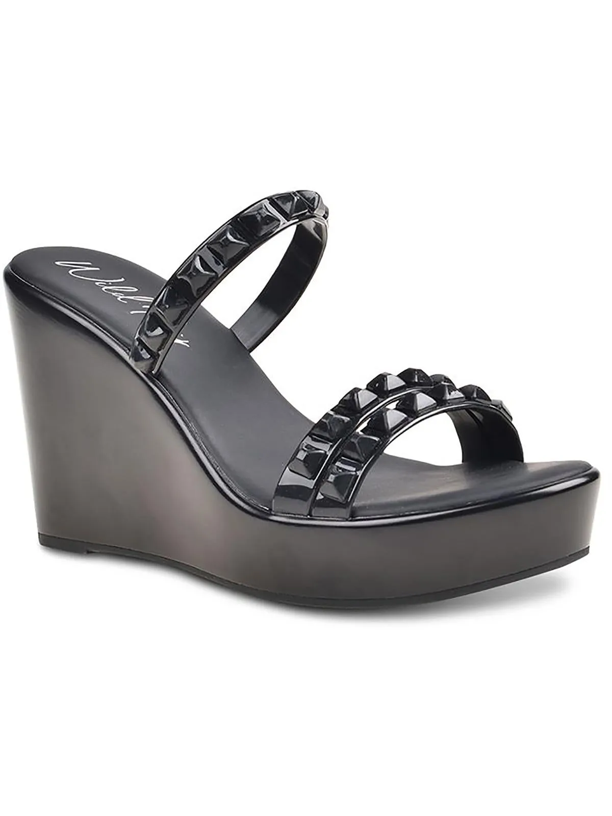 Reformation Cortezz Womens Studded Open Toe Wedge Sandals