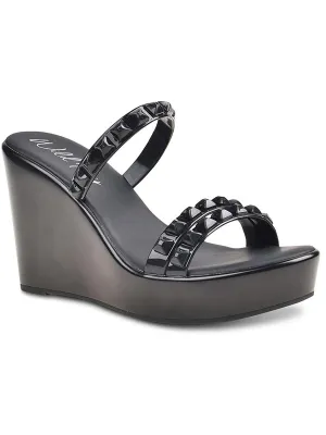 Reformation Cortezz Womens Studded Open Toe Wedge Sandals