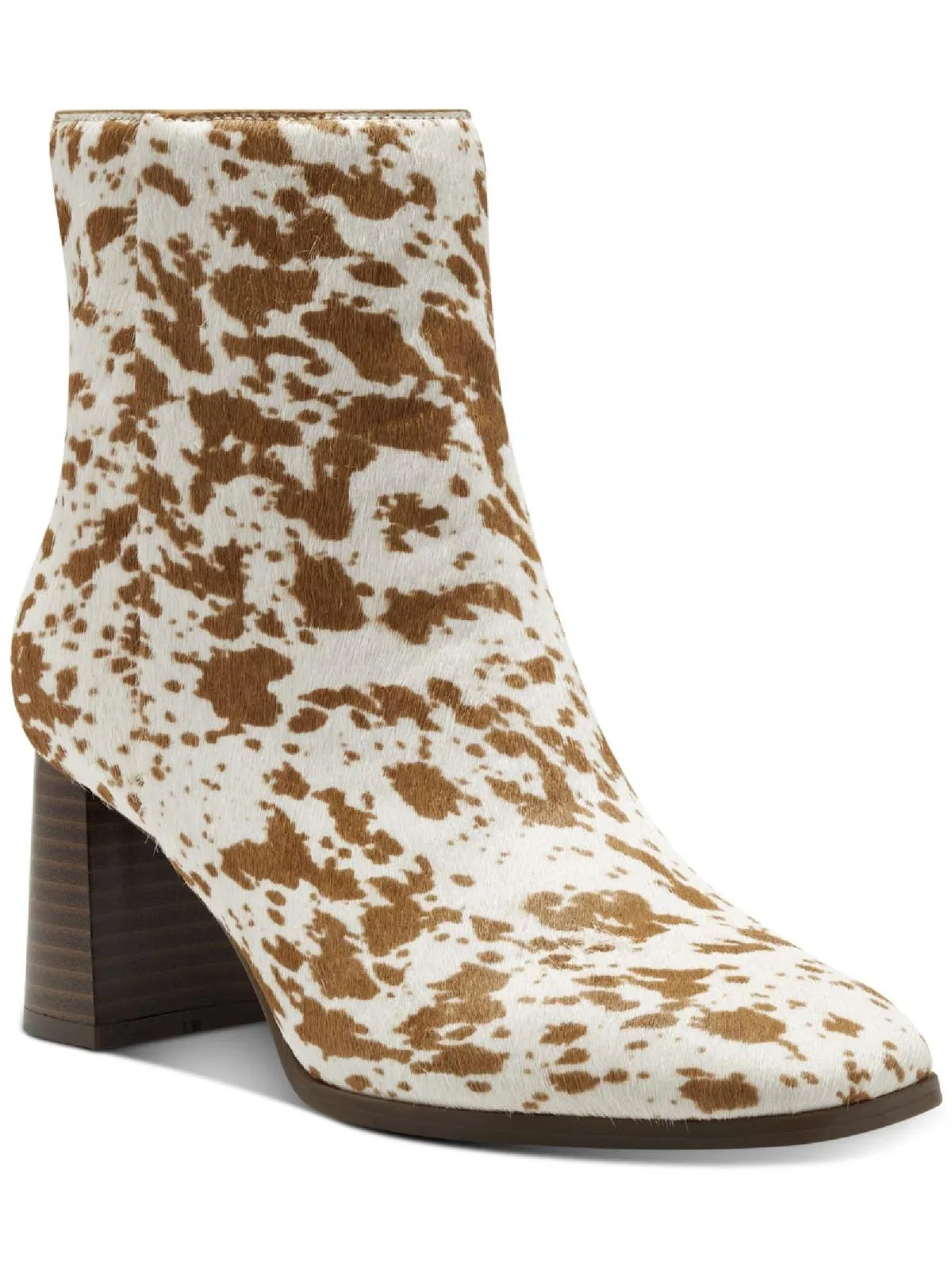Reformation Dasha4 Womens Calf Hair Square Toe Ankle Boots