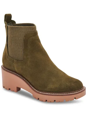 Reformation Demi  Womens Leather Lug Sole Chelsea Boots