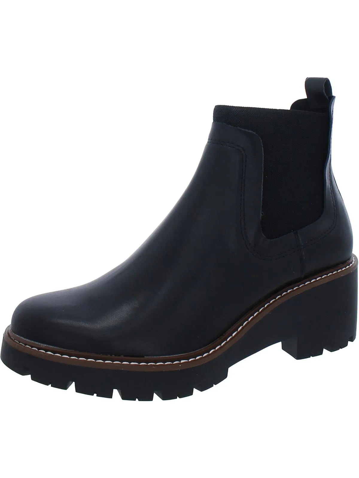 Reformation Demi  Womens Leather Lug Sole Chelsea Boots
