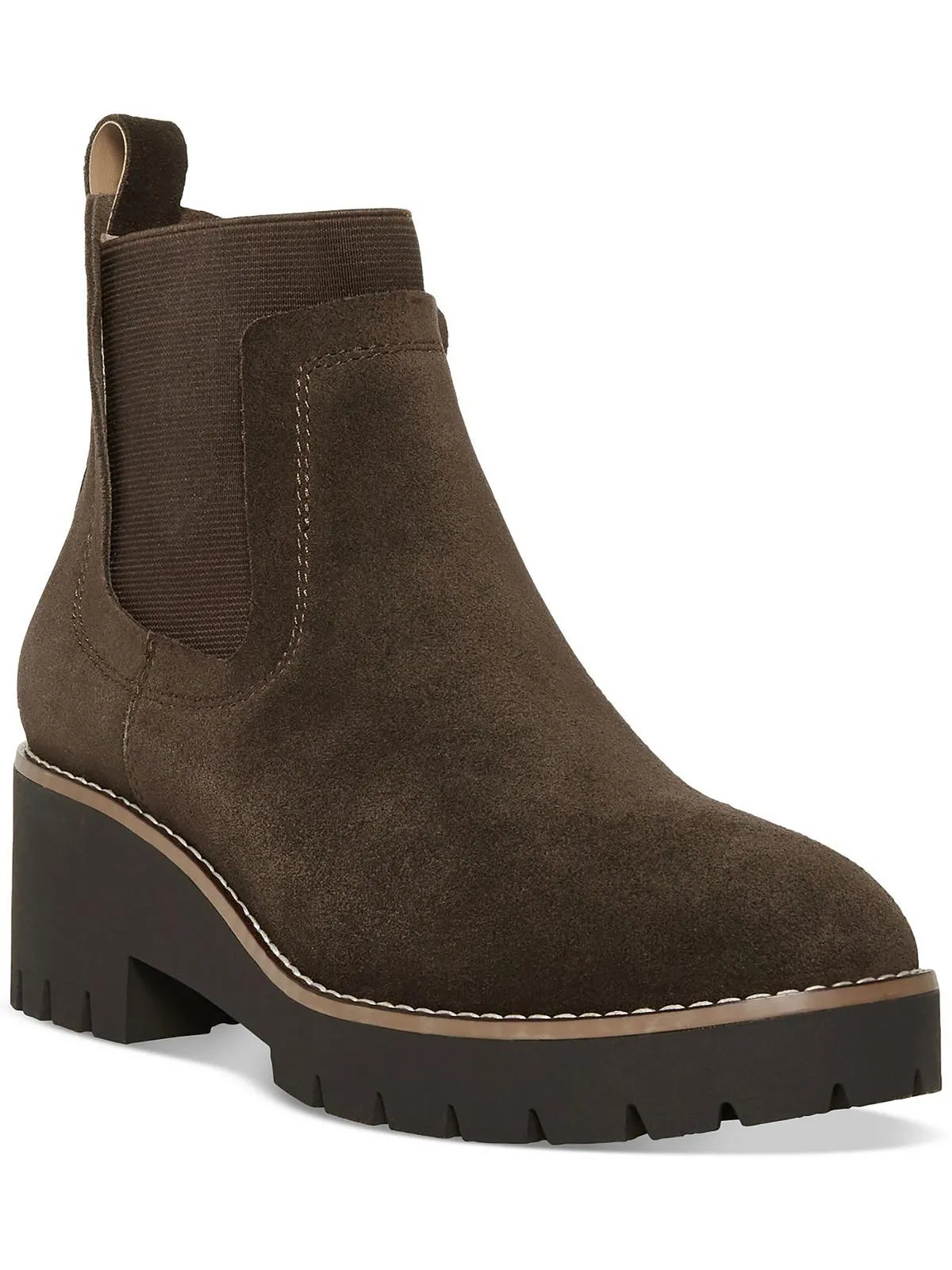 Reformation Demi  Womens Leather Lug Sole Chelsea Boots