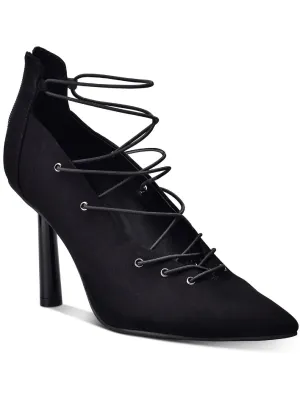 Reformation Dezmun Womens Lace-Up Zip-Up Lace-Up Heels