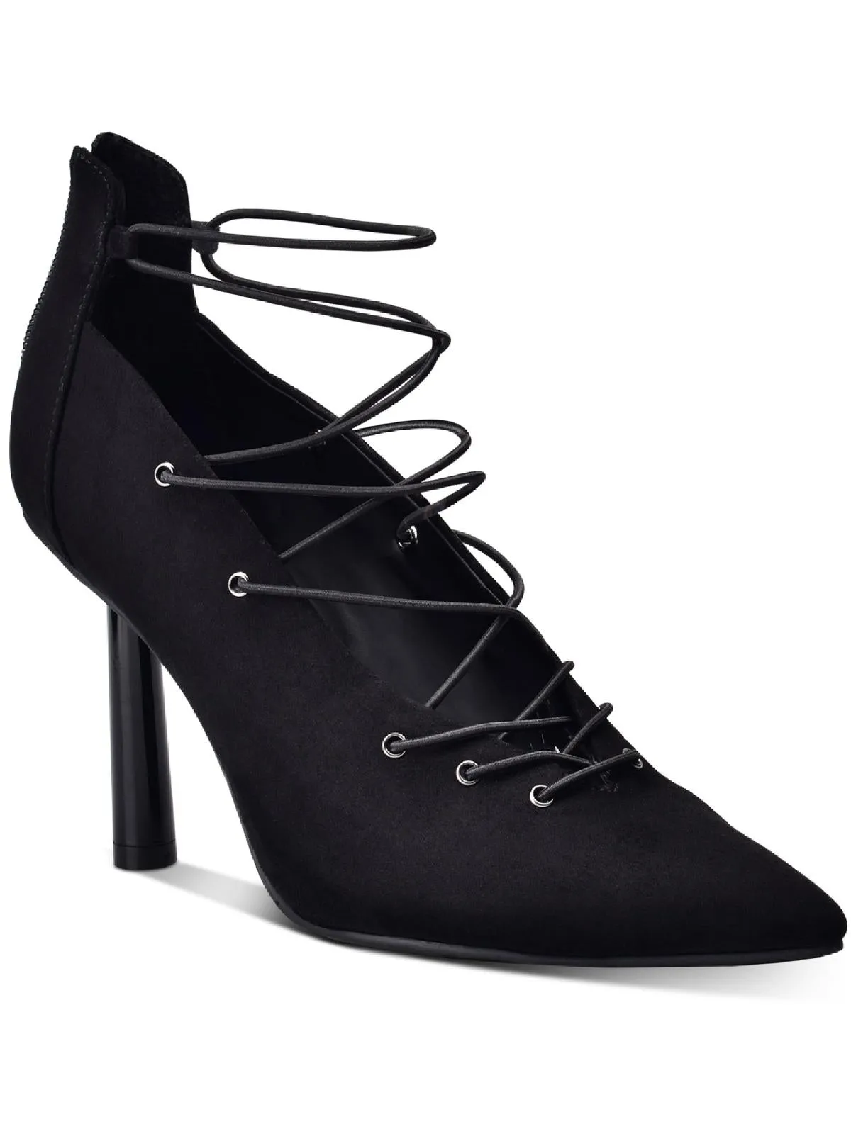 Reformation Dezmun Womens Lace-Up Zip-Up Lace-Up Heels