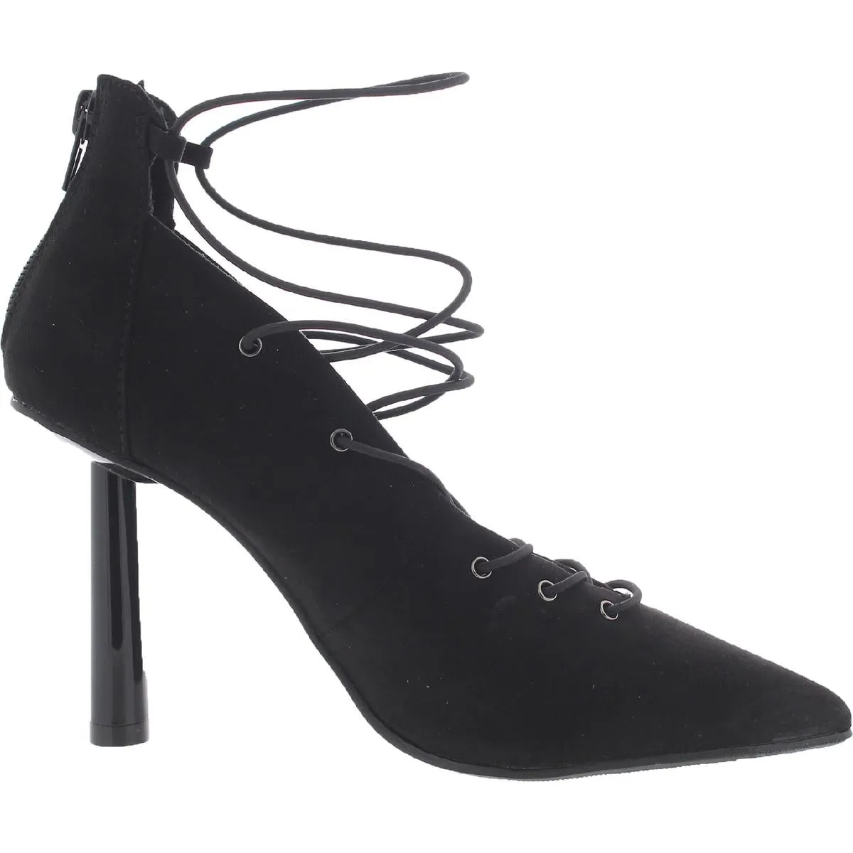 Reformation Dezmun Womens Lace-Up Zip-Up Lace-Up Heels
