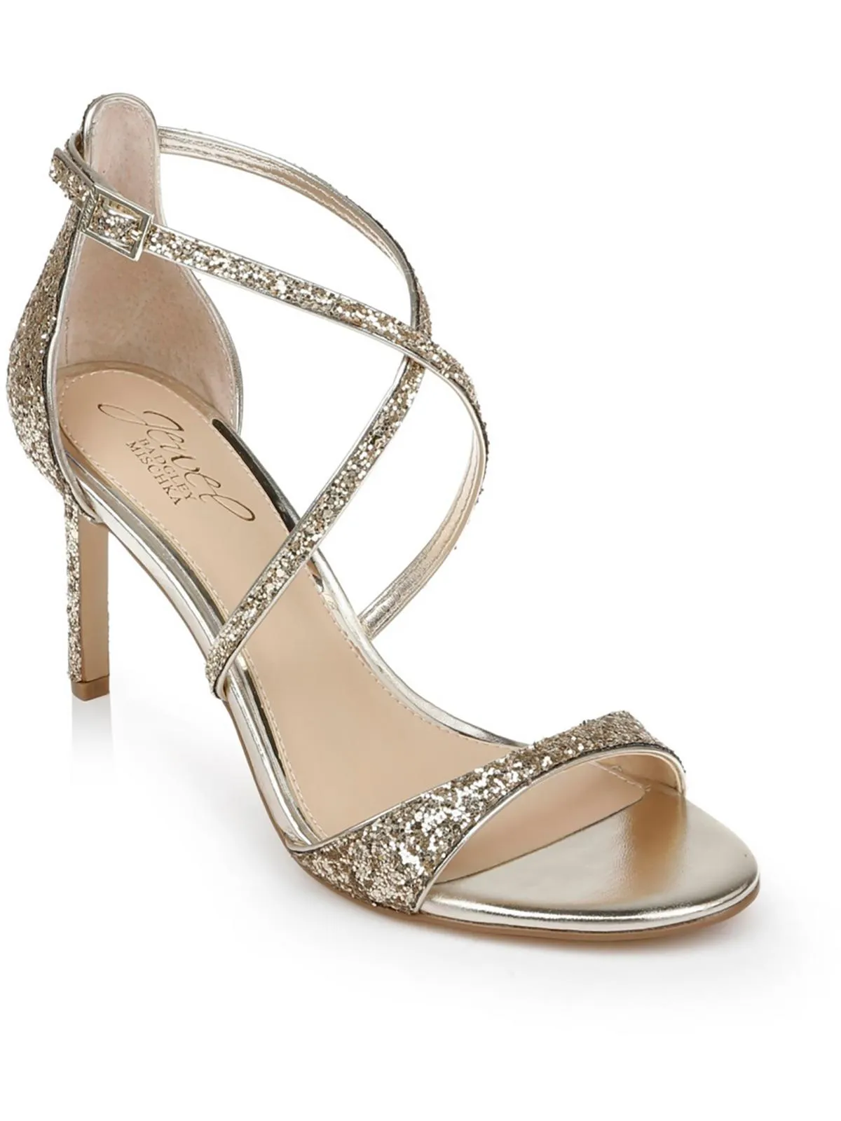 Reformation DIMITRA Womens Glitter Ankle Strap Pumps