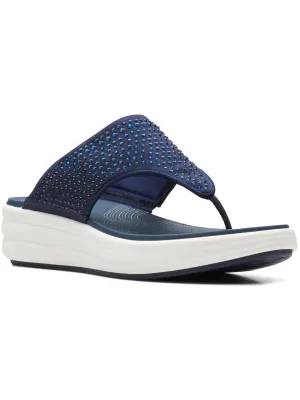 Reformation Drift Jaunt Womens Rhinestone Toe Post Thong Sandals