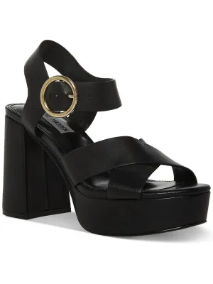 Reformation Elkin Womens Leather Slingback Platform Sandals